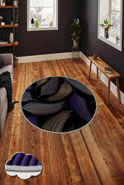 Conceptum Alfombra Multicolor de 60 cm con Impresión 3D